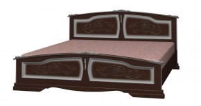 ЕЛЕНА Кровать из массива 1400 (Орех темный) в Салехарде - salekhard.ok-mebel.com | фото