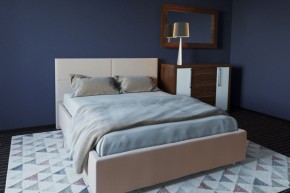 Кровать Корсика с ПМ 1400 (экокожа бежевая) в Салехарде - salekhard.ok-mebel.com | фото 2