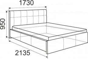 Кровать Изабелла с латами Newtone light beige 1400x2000 в Салехарде - salekhard.ok-mebel.com | фото 2