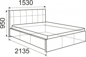 Кровать Лаура с латами Nice White 1400x2000 в Салехарде - salekhard.ok-mebel.com | фото 2
