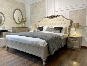 Кровать Мокко 1600 с мягким изголовьем + основание (серый камень) в Салехарде - salekhard.ok-mebel.com | фото