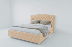 Кровать Нягань с ПМ 1600 (экокожа бежевая) в Салехарде - salekhard.ok-mebel.com | фото 2