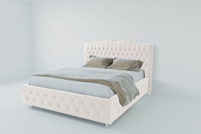 Кровать Нягань с ПМ 1600 (экокожа белая) в Салехарде - salekhard.ok-mebel.com | фото 2