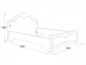 Кровать Ольга-10 МДФ (1400) в Салехарде - salekhard.ok-mebel.com | фото 2