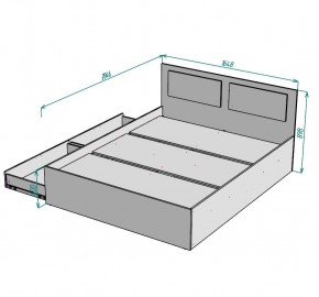 Кровать Ольга L40 (1600) 2 ящика в Салехарде - salekhard.ok-mebel.com | фото 2