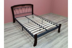 Кровать "Муза 4 Лайт" КМД9 Черная (1400*2000) (ножки-шоколад) с коваными изделиями в Салехарде - salekhard.ok-mebel.com | фото 3