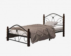 Кровать "Селена 1" Черная (900*2000) (ножки-шоколад) с коваными элементами в Салехарде - salekhard.ok-mebel.com | фото 2