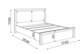 Кровать 1.6 Глэдис М31 с настилом и мягкой частью (ЯШС/Белый) в Салехарде - salekhard.ok-mebel.com | фото 3
