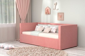 Кровать с ПМ (арт.030) (с/м 900*2000мм) (б/матр), ткань розовая в Салехарде - salekhard.ok-mebel.com | фото