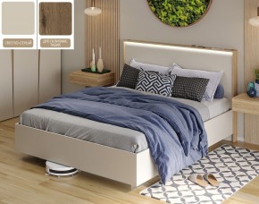 Кровать (Светло-серый U750 ST9/Дуб Галифакс Табак) 1600 в Салехарде - salekhard.ok-mebel.com | фото