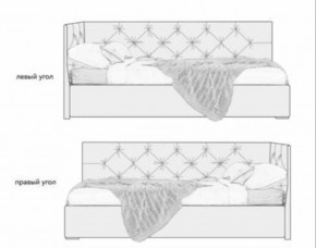 Кровать угловая Мия интерьерная +основание (90х200) в Салехарде - salekhard.ok-mebel.com | фото 2