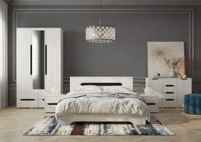 Кровать Вега 1,6 + основание (Крафт белый - Венге) в Салехарде - salekhard.ok-mebel.com | фото 3