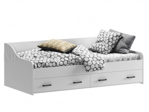 ВЕГА NEW Кровать 900 с настилом ЛДСП (Белый глянец/белый) в Салехарде - salekhard.ok-mebel.com | фото