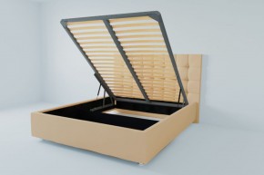 Кровать Венеция с ПМ 1600 (экокожа бежевая) в Салехарде - salekhard.ok-mebel.com | фото