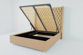 Кровать Версаль ЛЮКС с ПМ 900 (экокожа бежевая) в Салехарде - salekhard.ok-mebel.com | фото 2