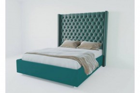 Кровать Версаль ЛЮКС с ПМ 900 (велюр бирюзовая) в Салехарде - salekhard.ok-mebel.com | фото
