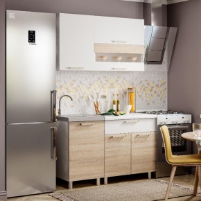 Кухня Айсбери 1.2 м (Белый/Дуб Сонома) в Салехарде - salekhard.ok-mebel.com | фото