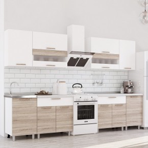 Кухня Айсбери 2.4 м (Белый/Дуб Сонома) в Салехарде - salekhard.ok-mebel.com | фото
