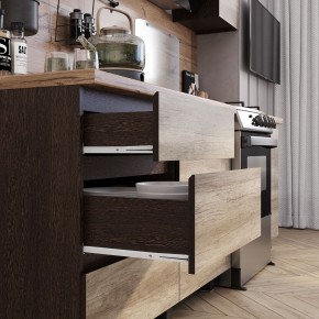Кухня Энигма 1.6 м (венге/дуб каньон) в Салехарде - salekhard.ok-mebel.com | фото 2