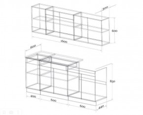 Кухонный гарнитур Лайт 1600 в Салехарде - salekhard.ok-mebel.com | фото 2