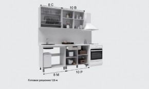 Кухня Тоскана 1.8 Готовое решение столешница 38мм в Салехарде - salekhard.ok-mebel.com | фото 2