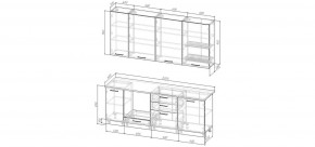 Кухонный гарнитур Антик 2200 h950 (Стол. 26мм) в Салехарде - salekhard.ok-mebel.com | фото 2