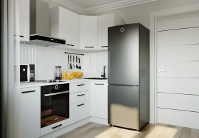 Кухонный гарнитур Белый Глянец 2200*1000 (Стол. 26мм) в Салехарде - salekhard.ok-mebel.com | фото