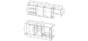 Кухонный гарнитур Белый Глянец 2550 (Стол. 26мм) в Салехарде - salekhard.ok-mebel.com | фото 2
