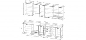Кухонный гарнитур Белый Глянец 3000 h950 (Стол. 26мм) в Салехарде - salekhard.ok-mebel.com | фото 2