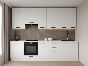 Кухонный гарнитур Белый Глянец 3000 h950 (Стол. 38мм) в Салехарде - salekhard.ok-mebel.com | фото