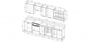 Кухонный гарнитур Белый Глянец 3000 (Стол. 38мм) в Салехарде - salekhard.ok-mebel.com | фото 2