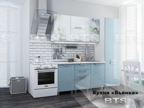 Кухонный гарнитур Бьянка 2.1 (БТС) Голубые блёстки М31 в Салехарде - salekhard.ok-mebel.com | фото 1