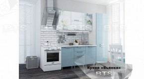 Кухонный гарнитур Бьянка 2.1 (БТС) Голубые блёстки М31 в Салехарде - salekhard.ok-mebel.com | фото 2