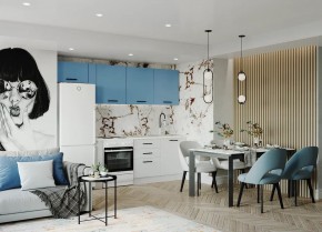 Кухонный гарнитур Капри 2550 (Стол. 38мм) в Салехарде - salekhard.ok-mebel.com | фото