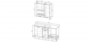 Кухонный гарнитур Меренга 1600 h950 (Стол. 38мм) в Салехарде - salekhard.ok-mebel.com | фото 2