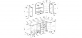 Кухонный гарнитур Меренга 2200*1000 (Стол. 38мм) в Салехарде - salekhard.ok-mebel.com | фото 2
