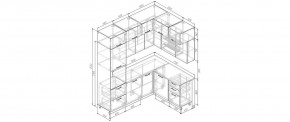 Кухонный гарнитур Меренга 2200*1700 (Стол. 26мм) в Салехарде - salekhard.ok-mebel.com | фото 2