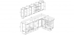 Кухонный гарнитур Меренга 2600*1600 (Стол. 26мм) в Салехарде - salekhard.ok-mebel.com | фото 2
