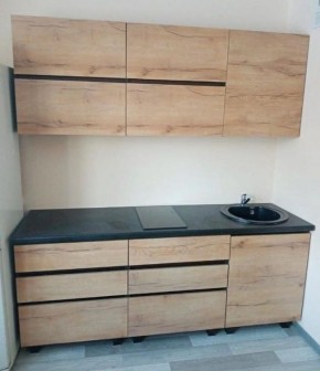 Кухонный гарнитур "Лофт" 2.0 м (венге/крафт) в Салехарде - salekhard.ok-mebel.com | фото 3