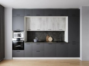 Кухонный гарнитур Санторини 3400 (Стол. 38мм) в Салехарде - salekhard.ok-mebel.com | фото