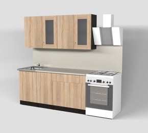 Кухня Симона Демо 1700 (Венга/Дуб Сонома) в Салехарде - salekhard.ok-mebel.com | фото