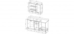 Кухонный гарнитур Смоки 1600 (Стол. 38мм) в Салехарде - salekhard.ok-mebel.com | фото 2