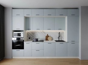 Кухонный гарнитур Смоки 3400 (Стол. 26мм) в Салехарде - salekhard.ok-mebel.com | фото