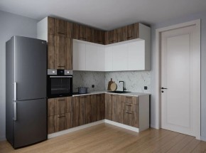Кухонный гарнитур Старое Дерево 2200*1700 (Стол. 26мм) в Салехарде - salekhard.ok-mebel.com | фото