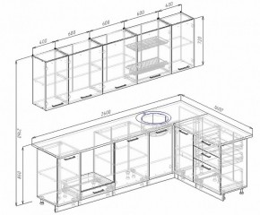 Кухонный гарнитур угловой Бланка 2600х1600 (Стол. 26мм) в Салехарде - salekhard.ok-mebel.com | фото 2