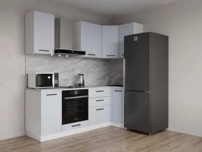 Кухонный гарнитур угловой Смоки 2200*1000 (Стол. 38 мм) в Салехарде - salekhard.ok-mebel.com | фото