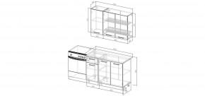 Кухонный гарнитур Умбра 1200 (Стол. 26мм) в Салехарде - salekhard.ok-mebel.com | фото 2