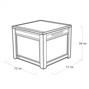 Квадратный сундук Cube Rattan 208 л в Салехарде - salekhard.ok-mebel.com | фото 4