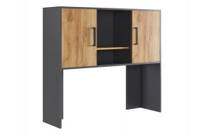 ЛАЙТ 2 Надстройка стола компьютерного (1200) графит в Салехарде - salekhard.ok-mebel.com | фото