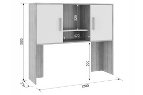 ЛАЙТ 2 Надстройка стола компьютерного (1200) в Салехарде - salekhard.ok-mebel.com | фото 2